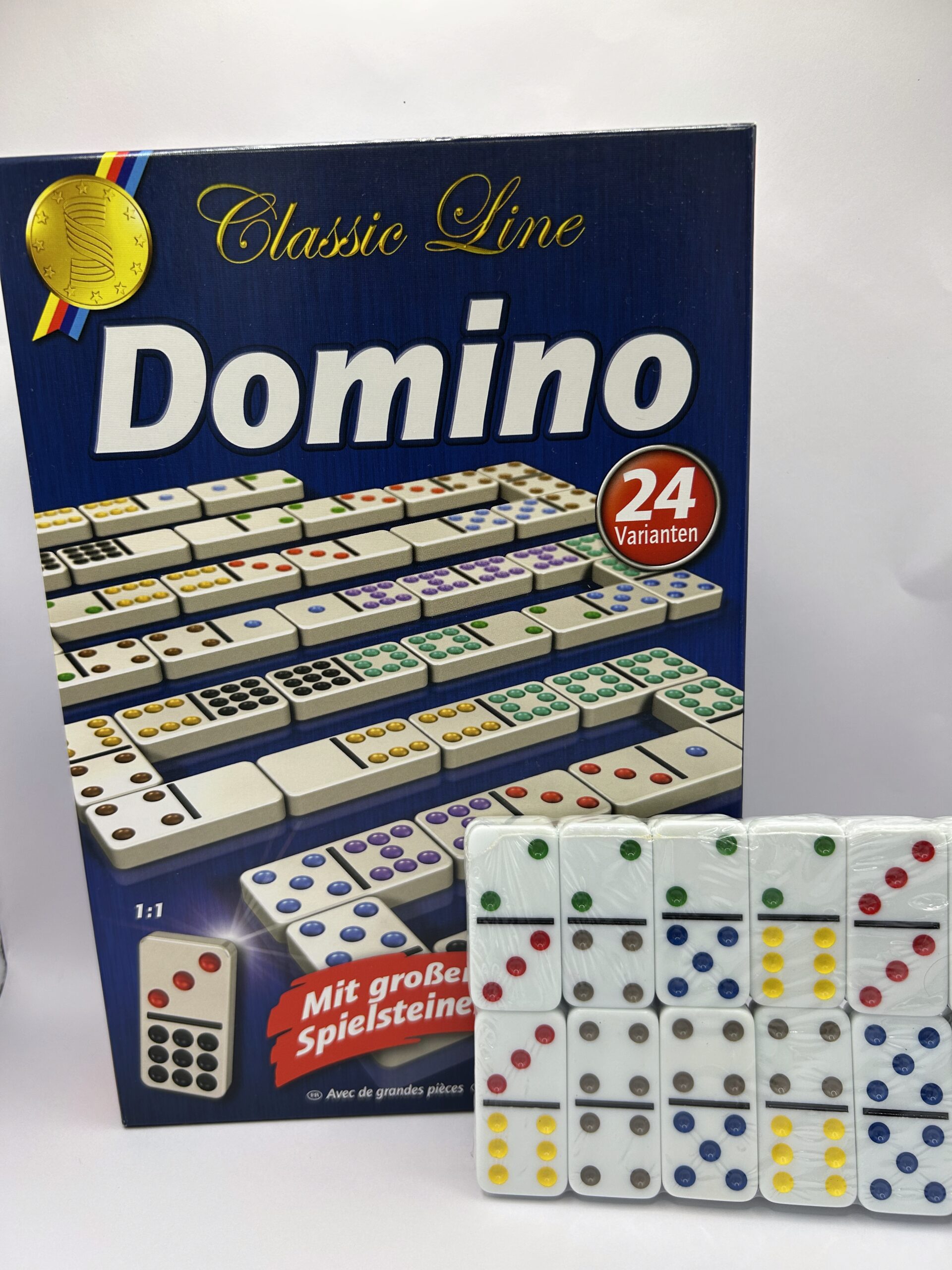 Domino mit großen Spielsteinen